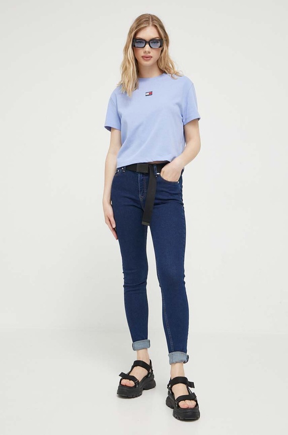 Tommy Jeans jeansy Nora DW0DW16008 granatowy SS24