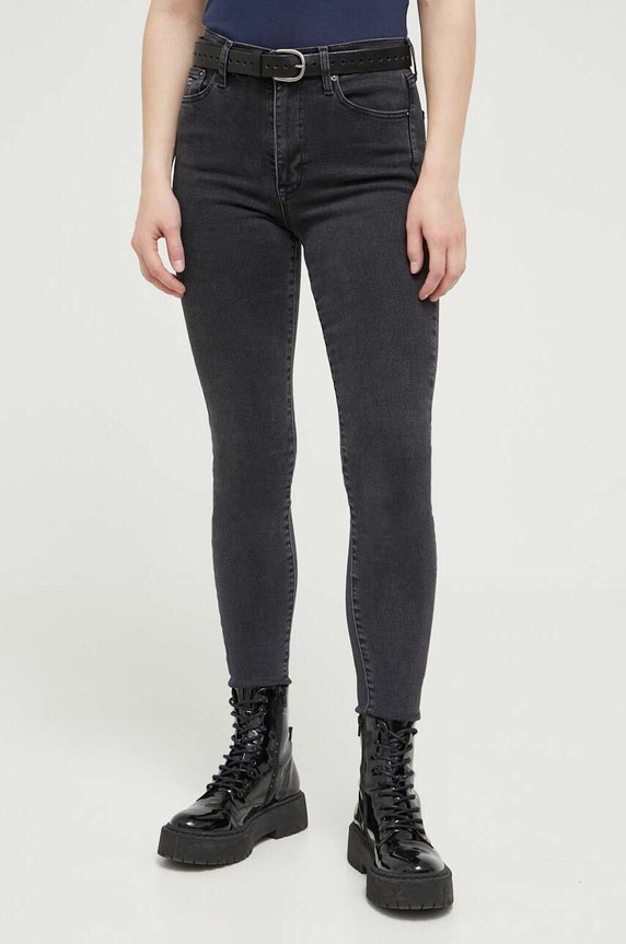Kavbojke Tommy Jeans črna DW0DW16001