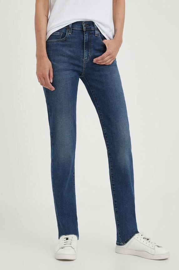 Levi's jeansy 724 HIGH RISE STRAIGHT Planet friendly granatowy 18883.0207