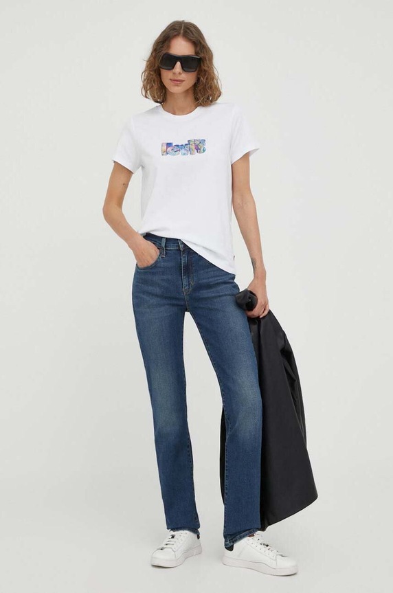 Levi's jeansy 724 HIGH RISE STRAIGHT 18883.0207 granatowy AA00