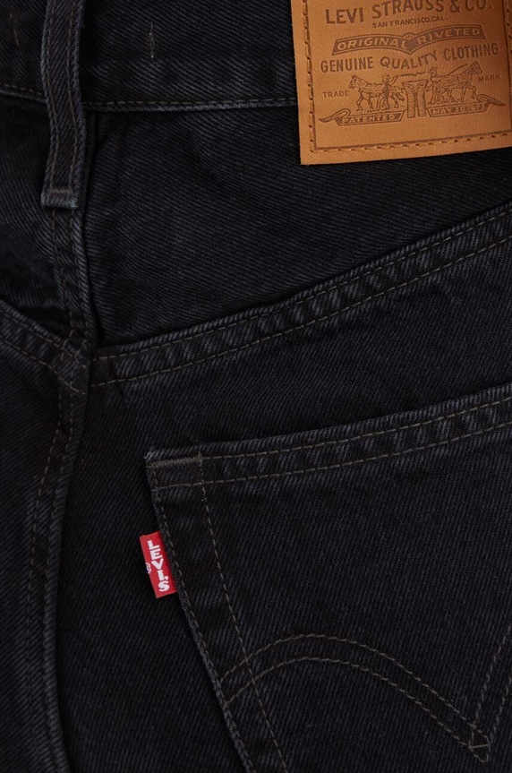 Levi's jeansy RIBCAGE WIDE LEG czarny A6081.0001