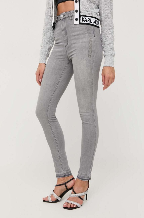 Karl Lagerfeld jeansy szary 235W1105
