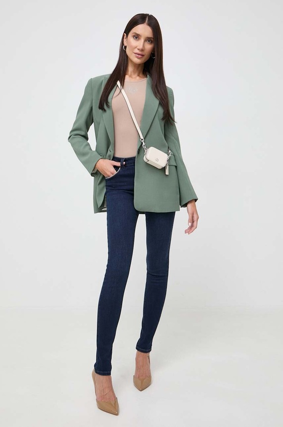 Morgan jeansy PAWEL.JEAN.BRUT granatowy AW23