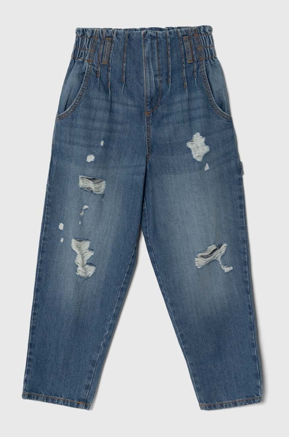 Dječje traperice Sisley podesivo plava 4DW2YE00T.G.SEASONAL