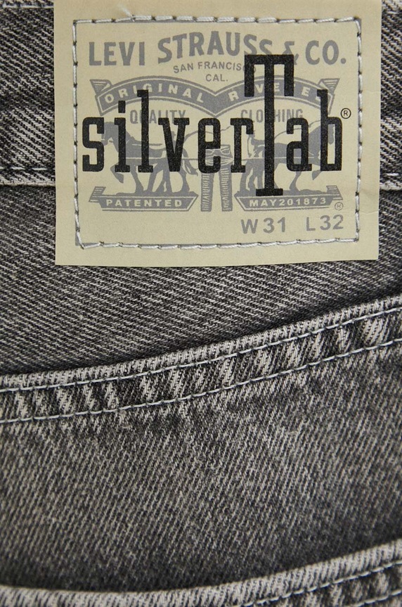 Levi's jeansy SILVERTAB STRAIGHT szary A3666.0010