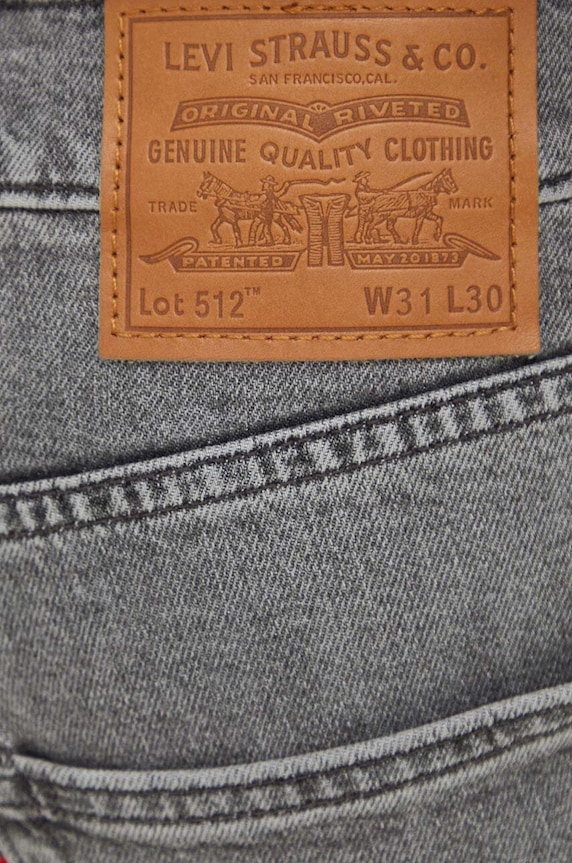 Levi's jeansy 512 SLIM TAPER szary 28833.1207