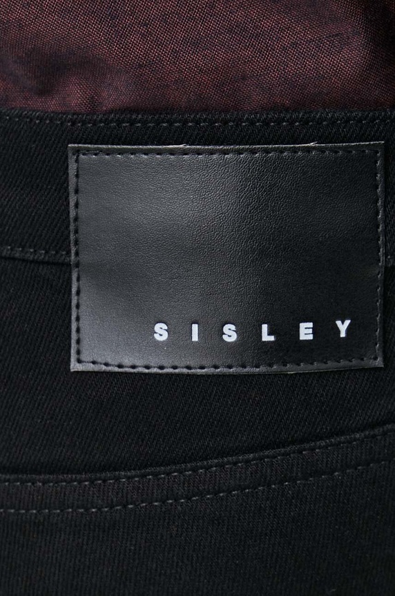 Τζιν παντελόνι Sisley μαύρο 4FRTSE01W.800