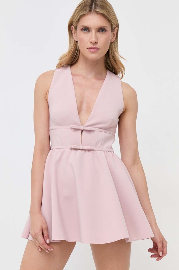 Red Valentino tuta elegante tessuto rosa 3R3VEB855LB