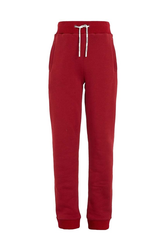 Tommy Hilfiger spodnie dresowe dziecięce KB0KB08278.74.122.9BYX bordowy AW23