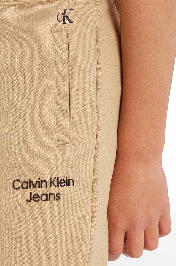 Παιδικό φούτερ Calvin Klein Jeans IB0IB01282.9BYX μπεζ