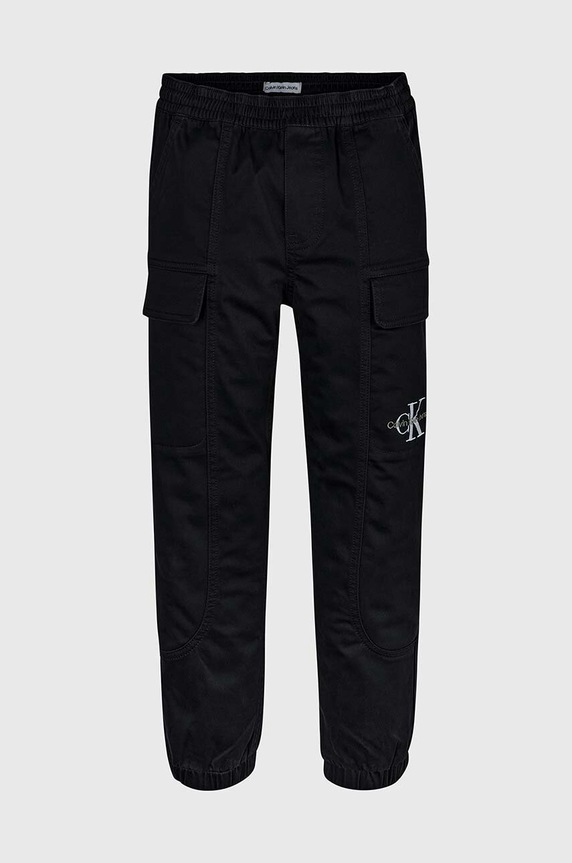 Calvin Klein Jeans spodnie dziecięce IB0IB01675.9BYX czarny AW23