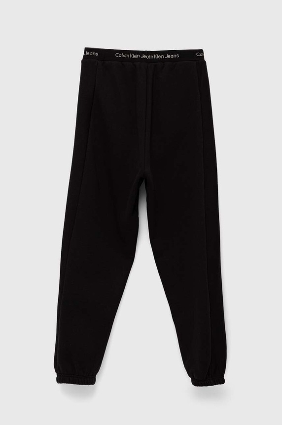 Calvin Klein Jeans spodnie dresowe dziecięce IB0IB01681.9BYX czarny AW23
