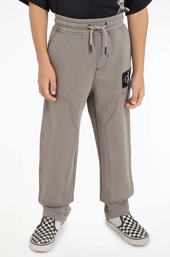 Παιδικό φούτερ Calvin Klein Jeans με ελαστάν γκρί IB0IB01769.9BYX