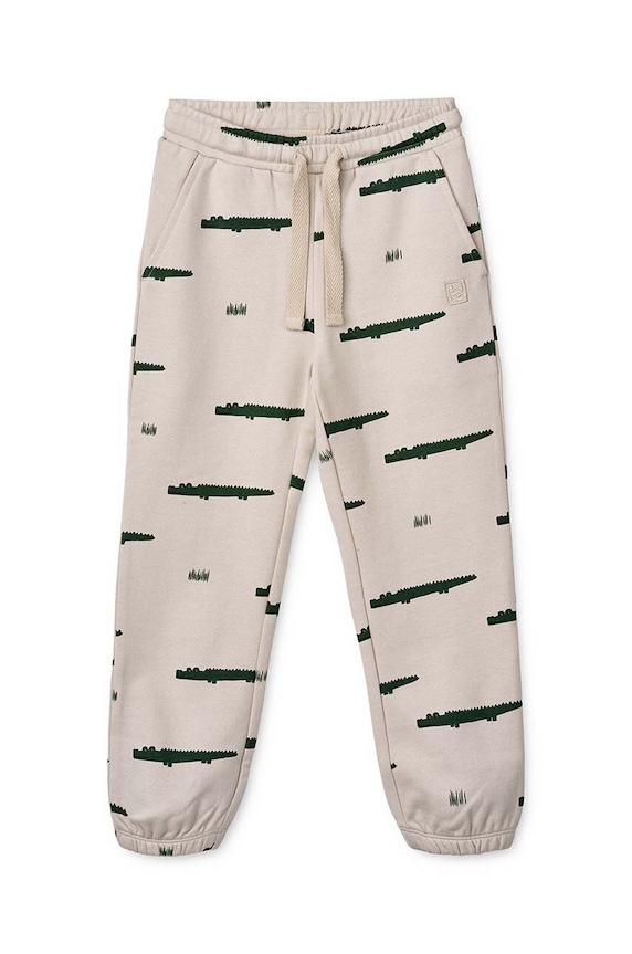 Liewood pantaloni de trening din bumbac pentru copii LW15046 bej SS24
