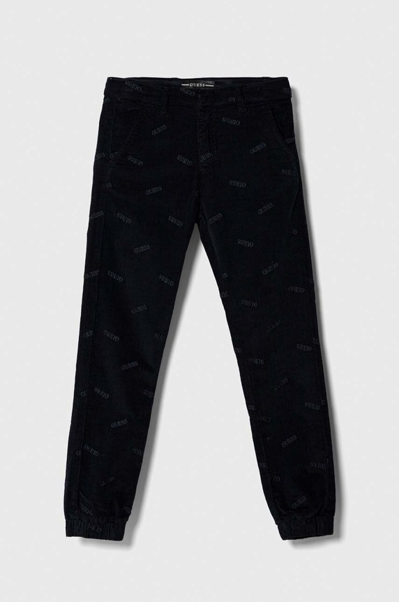 Guess spodnie sztruksowe dziecięce L3BB04.WFPPA.9BYX granatowy AW23
