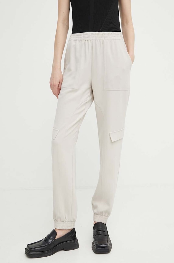 Bruuns Bazaar pantaloni Brassica Cilla drept bej BBW3556