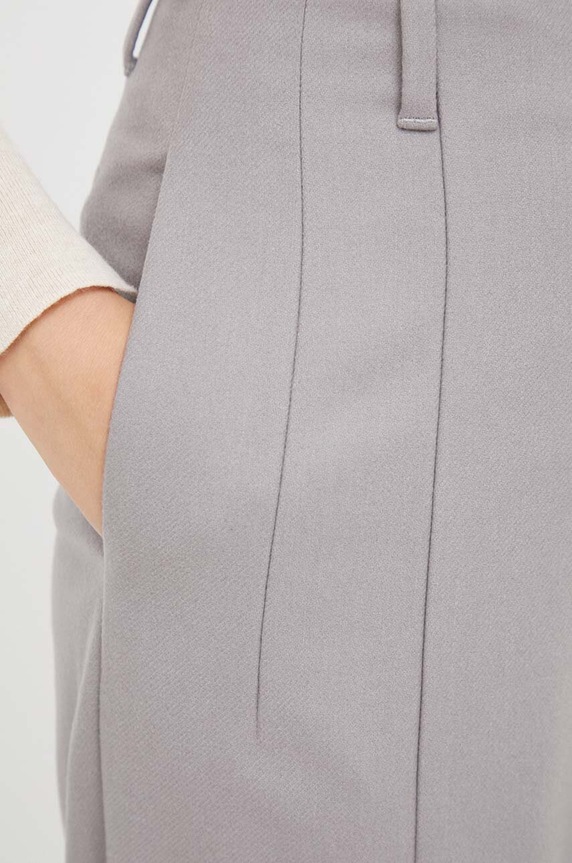 Calvin Klein spodnie wełniane szary K20K205676