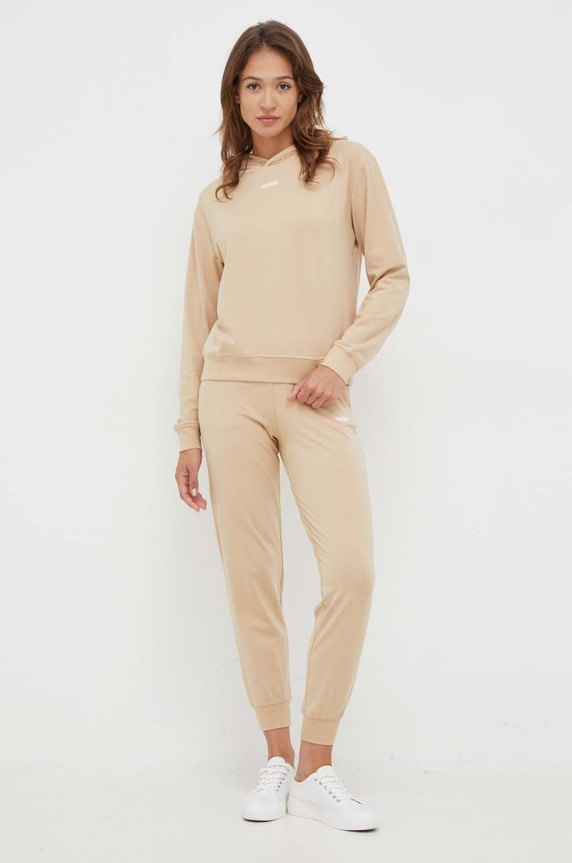 HUGO nadrág otthoni viseletre 50490578 bézs AW25