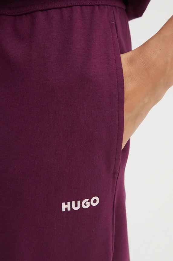 Hlače lounge HUGO SHUFFLE_PANTS vijolična 50490578