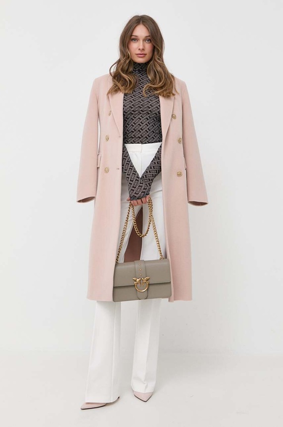 Pinko pantaloni 100054.A15M alb AW25