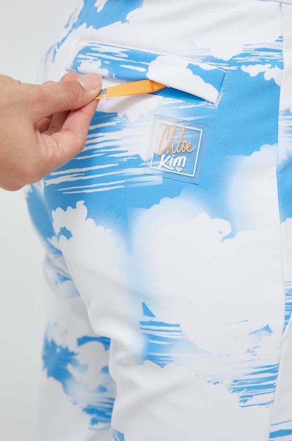 Roxy spodnie x Chloe Kim biały ERJTP03222