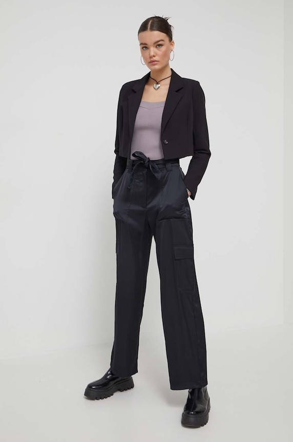 Abercrombie & Fitch spodnie KI156.3068.900 czarny AW23
