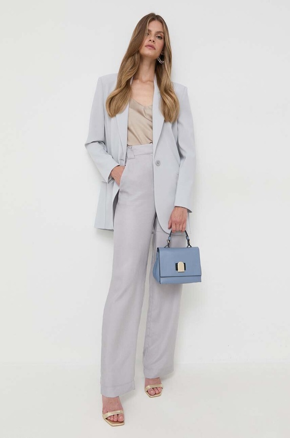 Patrizia Pepe spodnie tkanina szary 8P0554.A273