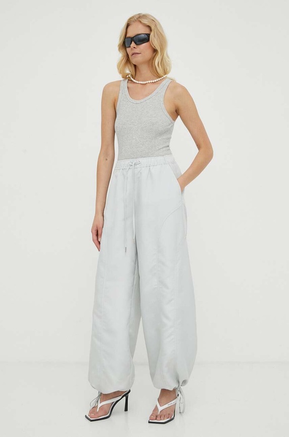 Gestuz nadrág Bina sima szürke 10908112