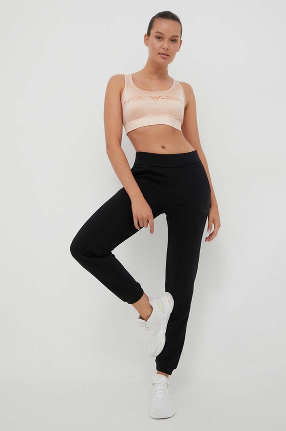 EA7 Emporio Armani melegítőnadrág sima fekete 6RTP70.TJRRZ