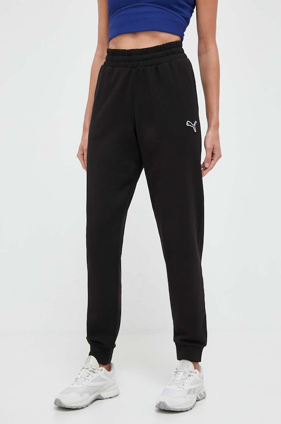 Puma spodnie dresowe bawełniane BETTER ESSENTIALS bawełna czarny 675989