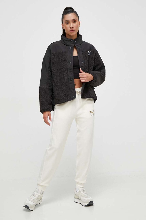 Puma pantaloni de trening 676069 bej AW23