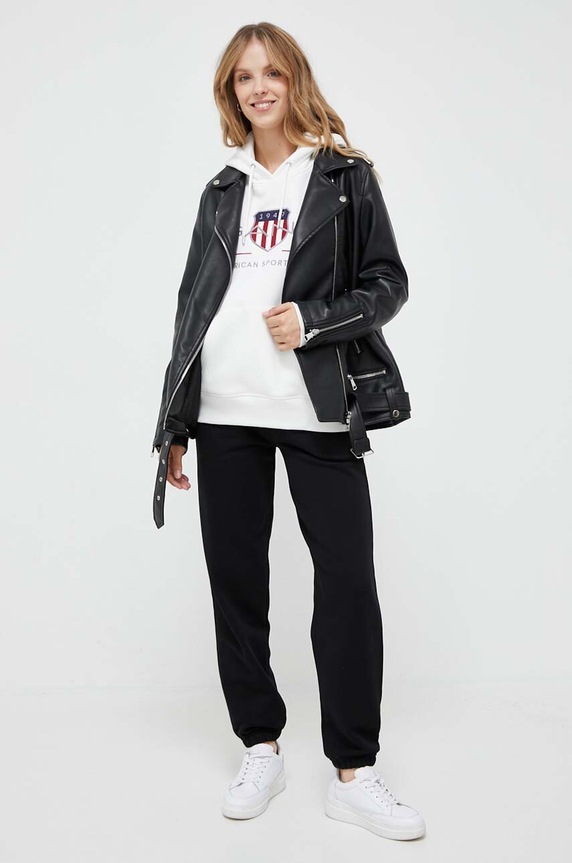 Gant spodnie dresowe 4204921 czarny AW24