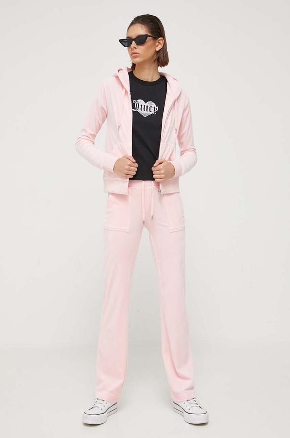Juicy Couture spodnie dresowe Del Ray JCAP180.121 różowy AW23