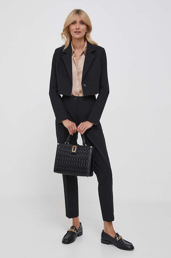 Sisley spodnie 4KVX55AE7.100.. czarny SS26