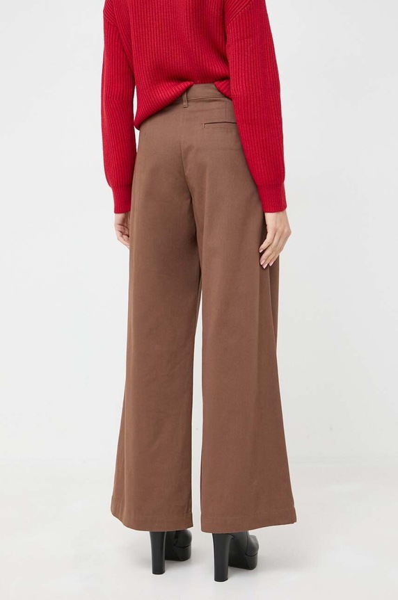 Ρούχα Βαμβακερό παντελόνι Pinko 102205.A1BB καφέ