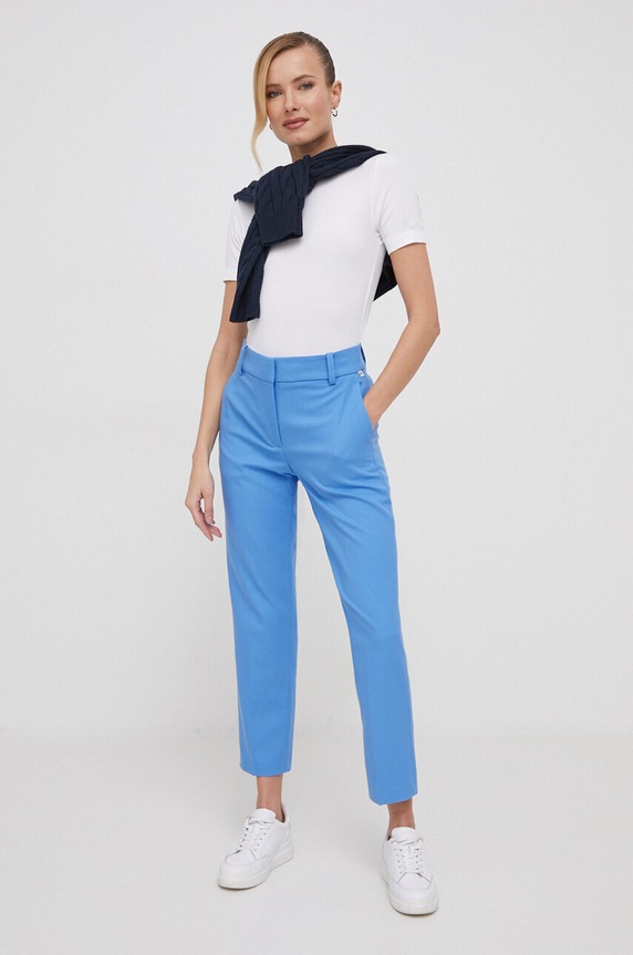 Hlače Tommy Hilfiger WW0WW39723 plava SS25