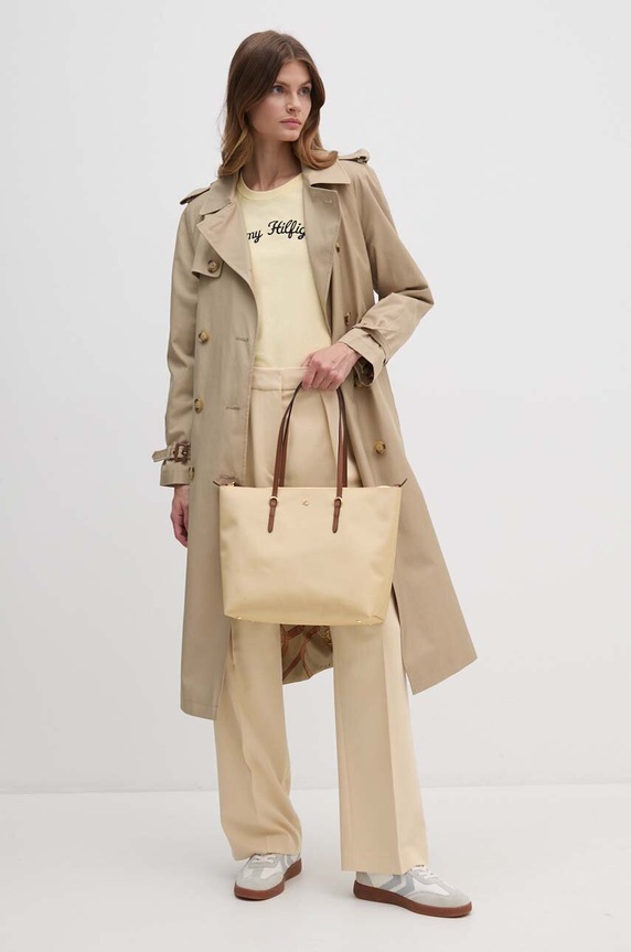 Tommy Hilfiger spodnie WW0WW39725 beżowy SS25