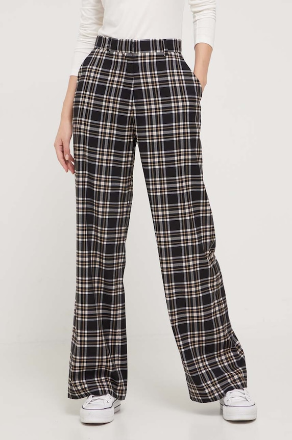 Παντελόνι Tommy Jeans ψηλή μαύρο DW0DW16388