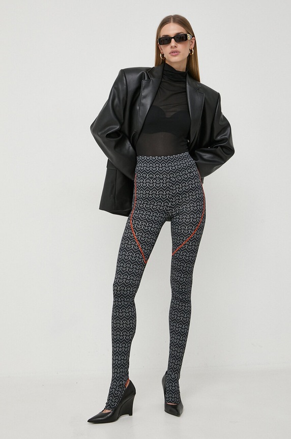 Patrizia Pepe legginsy wzorzyste czarny 2P1562.J165