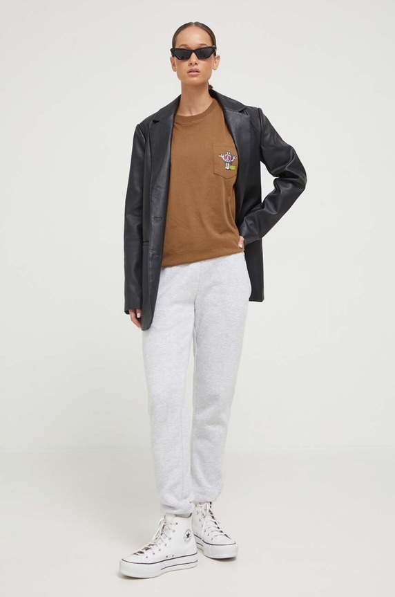 Спортен панталон Superdry W7010941A.5WB сив AW23