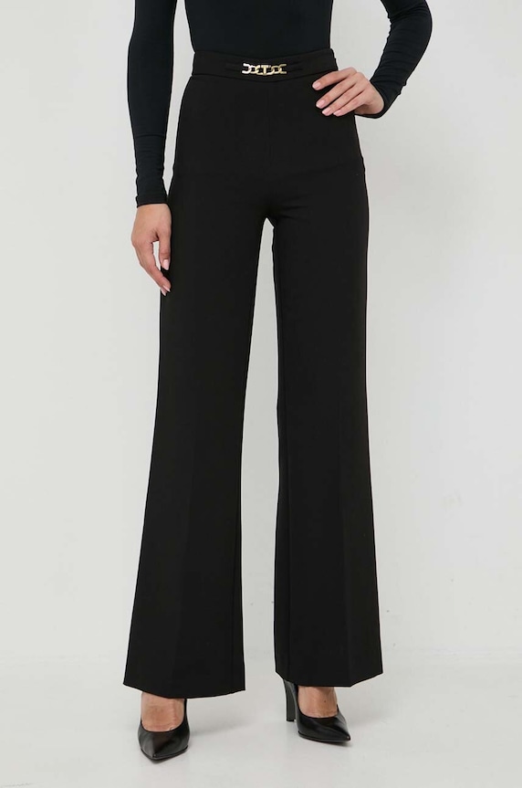 Twinset pantaloni cu elastan negru 232TT2191
