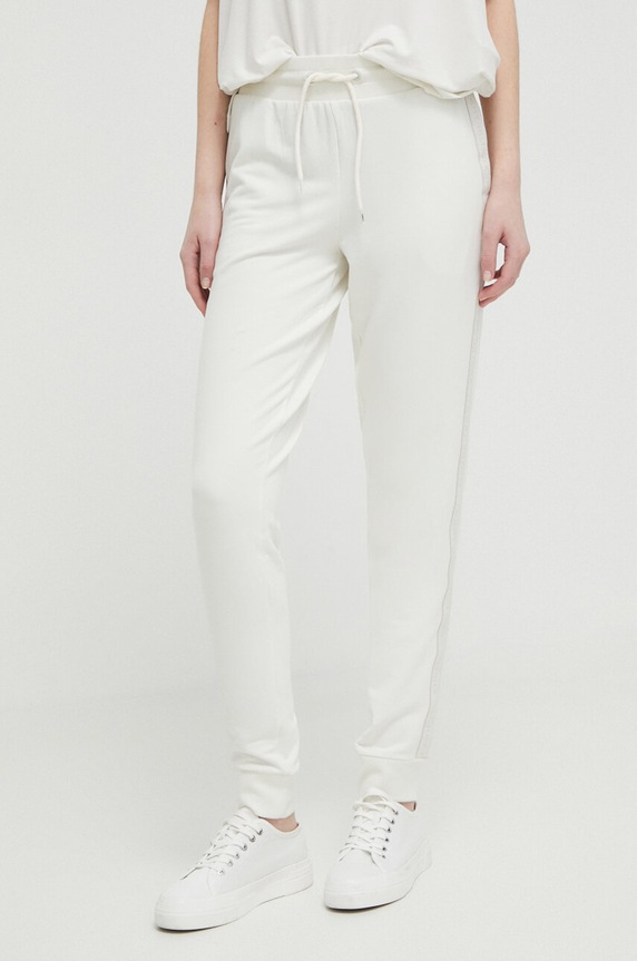 Homewear hlače Tommy Hilfiger bez uzorka bež UW0UW04785