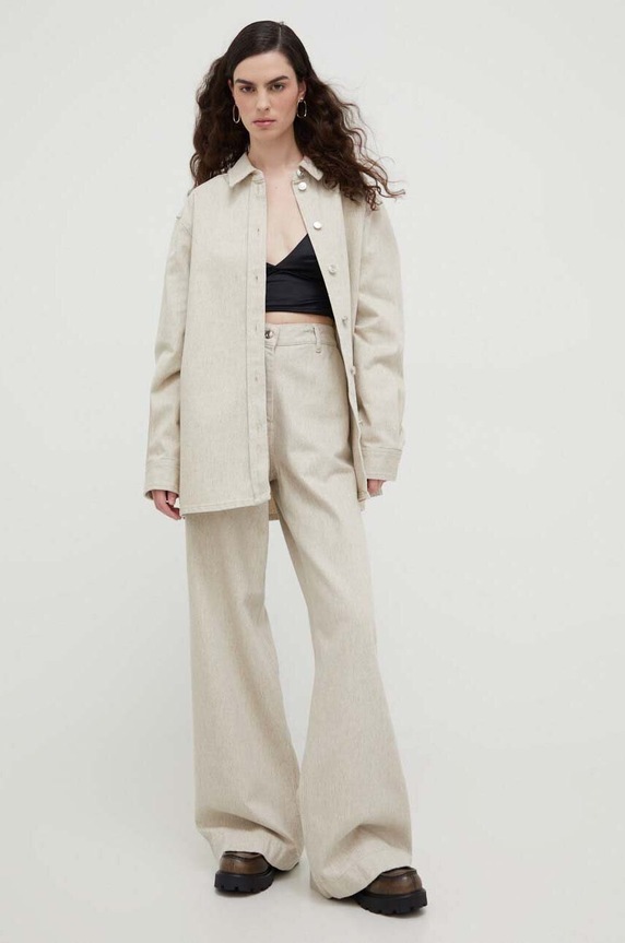 Lovechild pantaloni drept bej 5283493