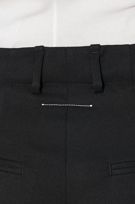 MM6 Maison Margiela pantaloni din lână S62KB0178 negru