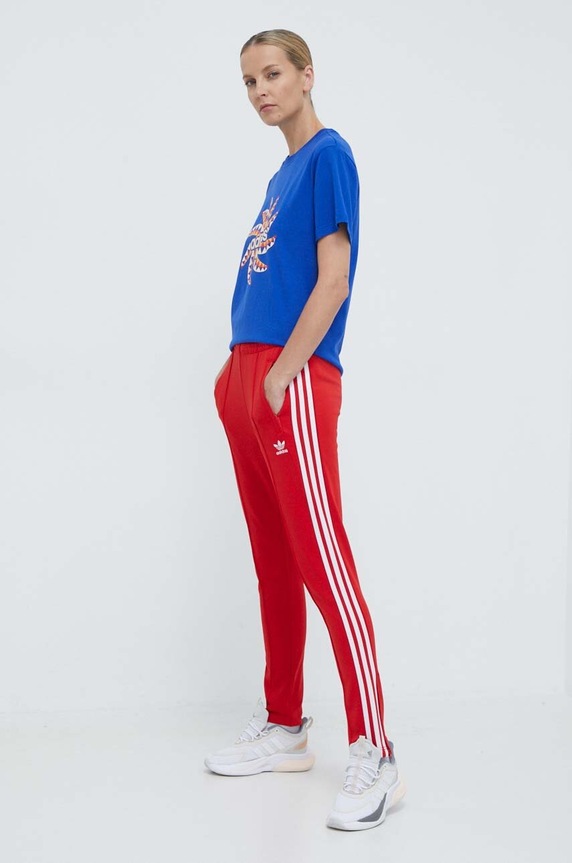 adidas Originals pantaloni de trening SST Classic TP IK6603 rosu SS24