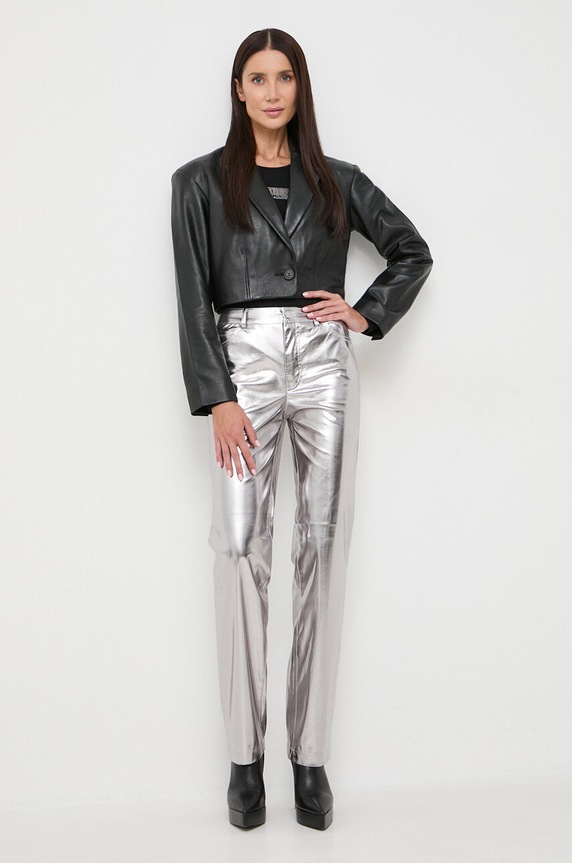 Guess pantaloni W4RB33.WFWP0 argintiu SS24