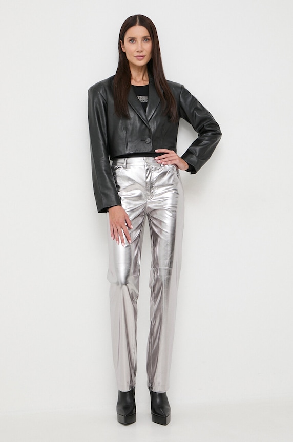 Guess pantaloni W4RB33.WFWP0 argintiu SS24