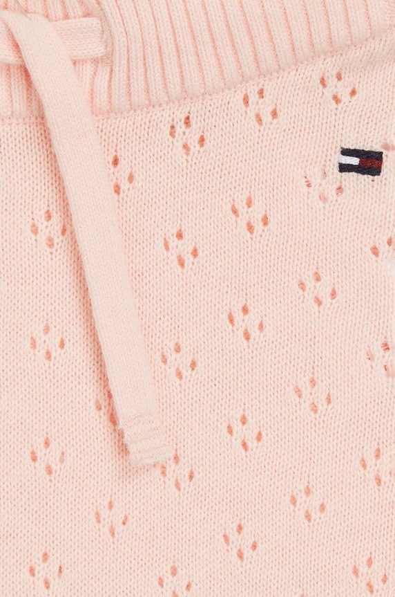 Dziewczynka Tommy Hilfiger spodnie dresowe bawełniane niemowlęce KN0KN01658.9BYX różowy