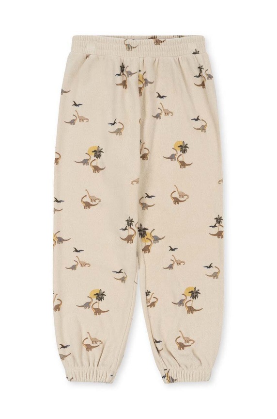 Konges Sløjd spodnie dresowe bawełniane dziecięce KS6416 beżowy AW23