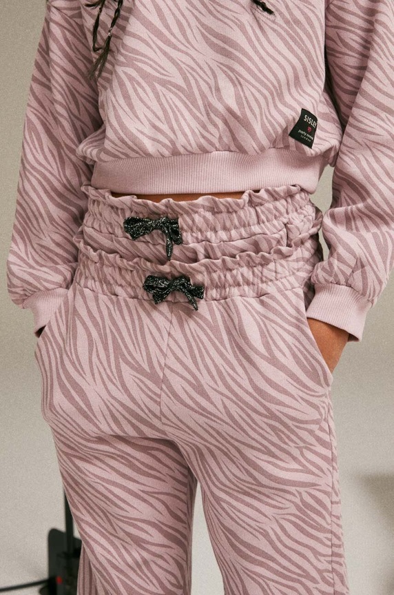 Sisley gyerek pamut melegítőnadrág 3NTDXF00Y.G.SEASONAL rózsaszín